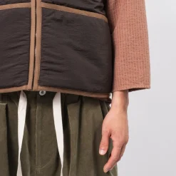 [MERELY MADE] MERELY PREMIUM VINTAGE RIPSTOP REVERSIBLE VEST _ BROWN &