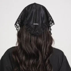 [MINJUKIM] LACE HAIR SCARF _ BLACK