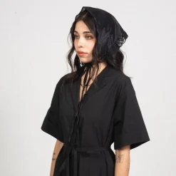 [MINJUKIM] LACE HAIR SCARF _ BLACK
