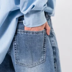 [MOIF] WIDE 6P BELTED DENIM PANTS _ USED WASH MEDIUM INDIGO