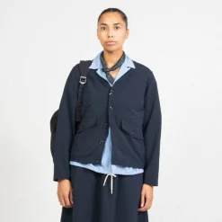 [NANAMICA] ALPHADRY CARDIGAN _ NAVY