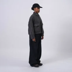 [NANAMICA] WINDSTOPPER SLIVER KNIT JACKET _ HEATHER GREY