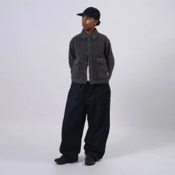 [NANAMICA] WINDSTOPPER SLIVER KNIT JACKET _ HEATHER GREY