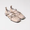 [OPEN YY] CROSS BUCKLE BALLET FLATS _ BEIGE