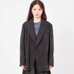 [OPEN YY] WASHED JACKET _ BLACK