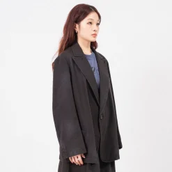 [OPEN YY] WASHED JACKET _ BLACK