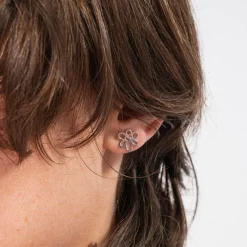 [PAM] LUNACY OUTLINE GESTURE STUD _ SILVER