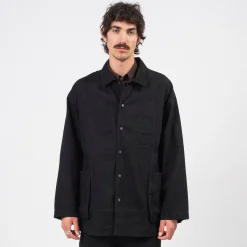 [PORTER CLASSIC] CLASSIC DENIM MIL-SHIRT JACKET _ BLACK