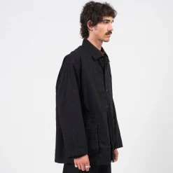[PORTER CLASSIC] CLASSIC DENIM MIL-SHIRT JACKET _ BLACK