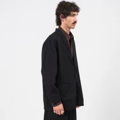 [PORTER CLASSIC] CLASSIC DENIM WIDE JACKET _ BLACK