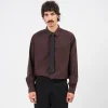 [PORTER CLASSIC] CLASSIC SILK WOOL TIE H/W HEART CUSTOM _ CHARCOAL GRE