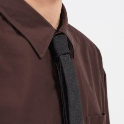 [PORTER CLASSIC] CLASSIC SILK WOOL TIE H/W HEART CUSTOM _ CHARCOAL GRE