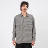 [PORTER CLASSIC] ROLL UP FLANNEL GINGHAM CHECK SHIRT _ BLACK
