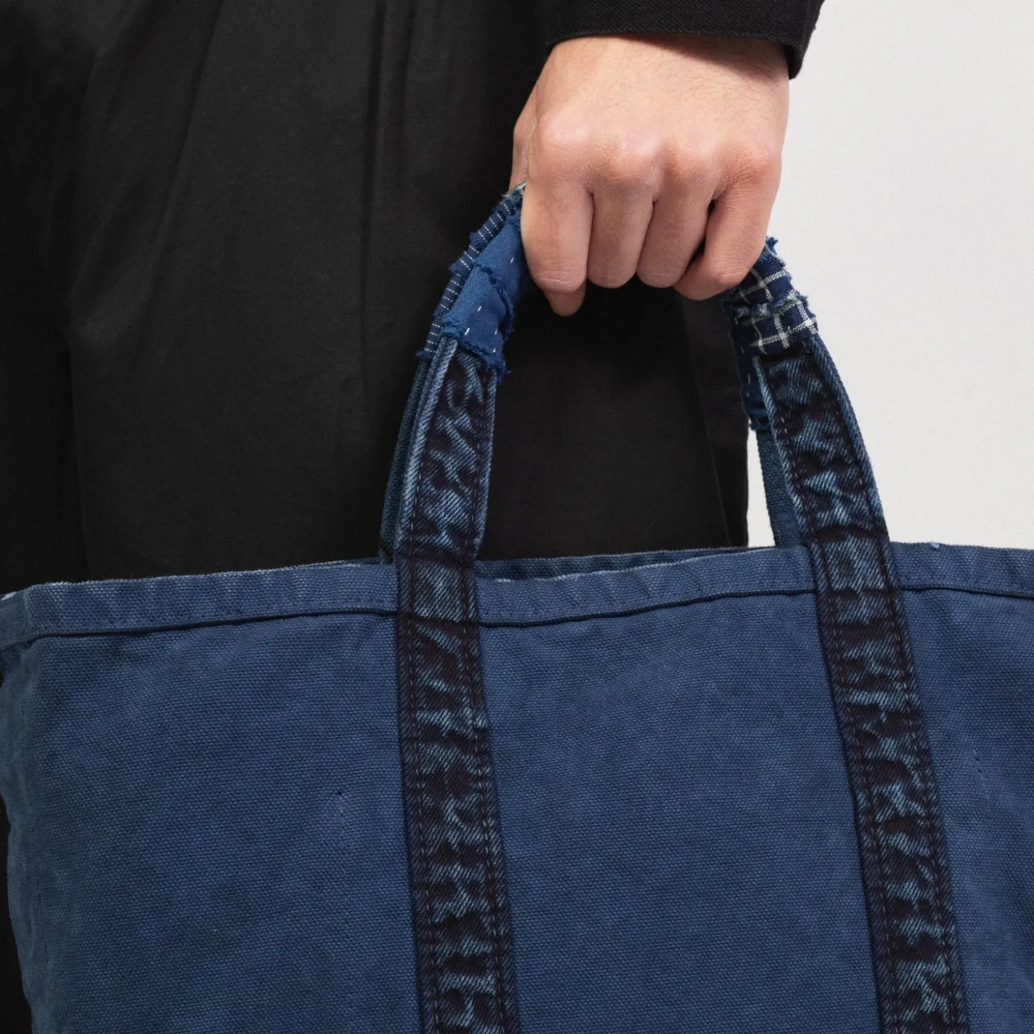 [PORTER CLASSIC] VINTAGE TRAVELER TOTE BAG CANVAS _ BLUE