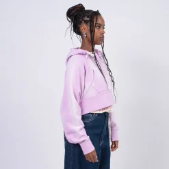 [RHODOLIRION] PS1095 GADGET HOODY DAMAGED _ A-LILAC