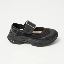 [RHODOLIRION] PS1131 WING TIP SNEAKERS _ BLACK