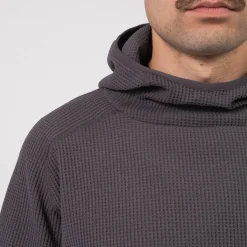 [ROA] THERMAL WAFFLE HOODIE _ ASPHALT