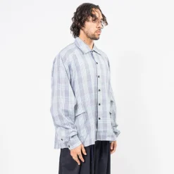 [SILLAGE] BIG POCKET OVERSHIRT DEAD STOCK _ GLEN CHECK