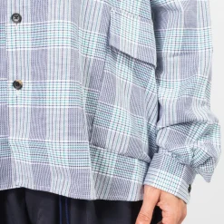 [SILLAGE] BIG POCKET OVERSHIRT DEAD STOCK _ GLEN CHECK