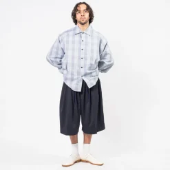 [SILLAGE] BIG POCKET OVERSHIRT DEAD STOCK _ GLEN CHECK