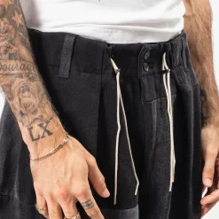 [SILLAGE] CIRCULAR PANTS BLACK DENIM _ EIGHT