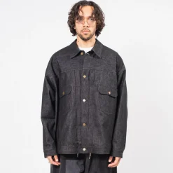 [SILLAGE] TRUCKER JACKET _ BLACK DENIM ONE WASH