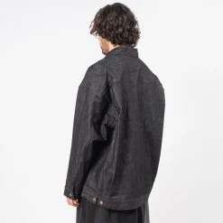 [SILLAGE] TRUCKER JACKET _ BLACK DENIM ONE WASH