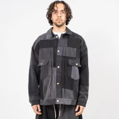 [SILLAGE] TRUCKER JACKET BLACK DENIM _ FOUR