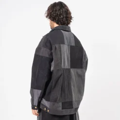 [SILLAGE] TRUCKER JACKET BLACK DENIM _ FOUR