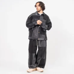 [SILLAGE] TRUCKER JACKET BLACK DENIM _ FOUR