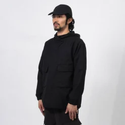 [SNOW PEAK] HYBRID WOOL HOODIE _ BLACK