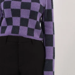 [STOCKHOLM (SURFBOARD) CLUB] W2000106 YOKO TOP _ PURPLE CHECK