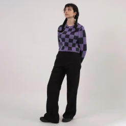 [STOCKHOLM (SURFBOARD) CLUB] W2000106 YOKO TOP _ PURPLE CHECK