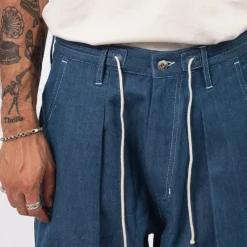 [STORY MFG] LUSH PANTS _ INDIGO DENIM WONKY-WEAR