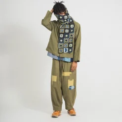 [STORY MFG] PIECE SCARF _ OLIVE HEART