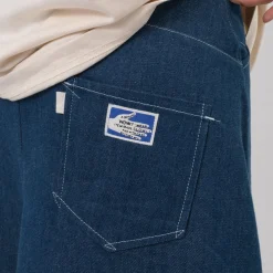 [STORY MFG] TWISTY SKIRT _ INDIGO DENIM WONKY-WEAR