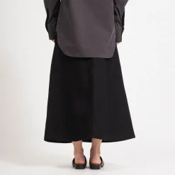[STUDIO NICHOLSON WOMEN] BARINGO A LINE DENIM SKIRT _ BLACK