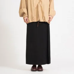 [STUDIO NICHOLSON WOMEN] JAYA ASYMMETRIC DRAPE SKIRT _ BLACK