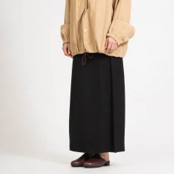 [STUDIO NICHOLSON WOMEN] JAYA ASYMMETRIC DRAPE SKIRT _ BLACK