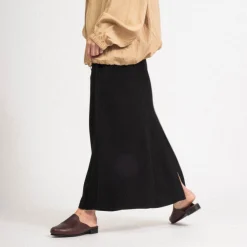 [STUDIO NICHOLSON WOMEN] JAYA ASYMMETRIC DRAPE SKIRT _ BLACK