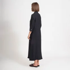 [STUDIO NICHOLSON WOMEN] SABO HALF PLACKET SHIRT DRESS _ DARKEST NAVY