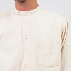 [T.T] LOT.105 BAND COLLAR SHIRT P/O _ IVORY