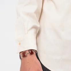 [T.T] LOT.105 BAND COLLAR SHIRT P/O _ IVORY