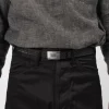 [T.T] LOT.021 BASKETWEAVE PATTERN BELT _ BLACK