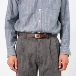 [T.T] LOT.003 HICKOK BELT _ MUD DYED BROWN