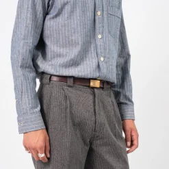 [T.T] LOT.003 HICKOK BELT _ MUD DYED BROWN