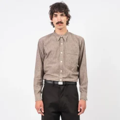 [T.T] LOT.106 NARROW COLLAR SHIRT _ BLACK CHAMBRAY