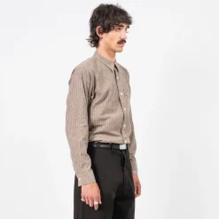 [T.T] LOT.106 NARROW COLLAR SHIRT _ BLACK CHAMBRAY