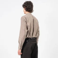 [T.T] LOT.106 NARROW COLLAR SHIRT _ BLACK CHAMBRAY