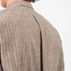 [T.T] LOT.106 NARROW COLLAR SHIRT _ BLACK CHAMBRAY